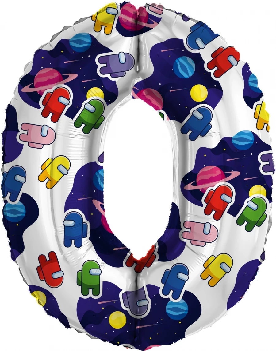 Цифра 0 шар Амонг Ас