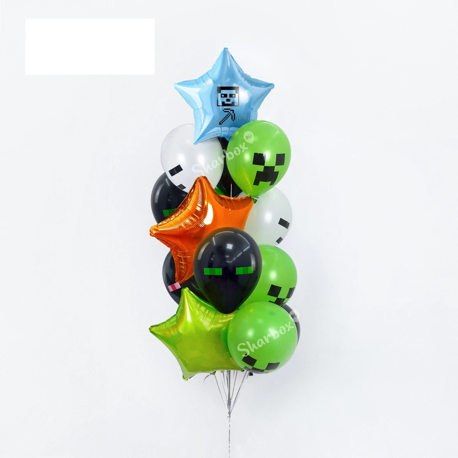 Букет шаров «Монстры из Майнкрафта»
