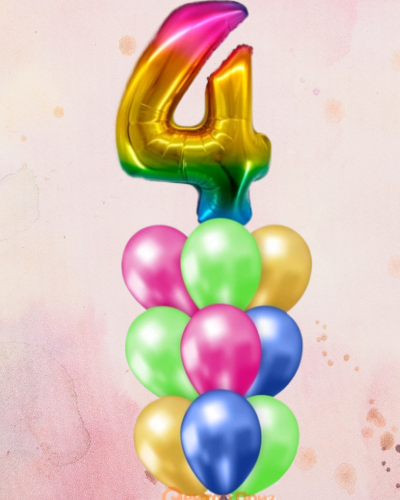 Фонтан из шаров на выпускной 4 класс