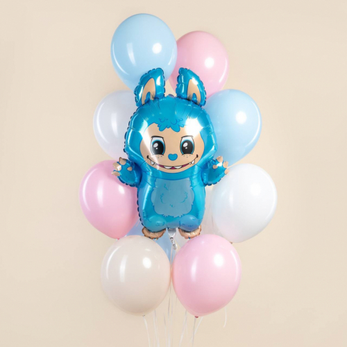 Букет из шаров «Голубой лабубу»