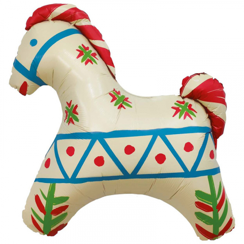 Шар Фигура Лошадка Русский узор