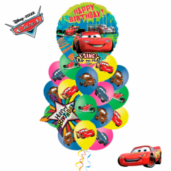 Букет «Поющие Тачки» из 23 воздушных шаров и 1 поющего шара